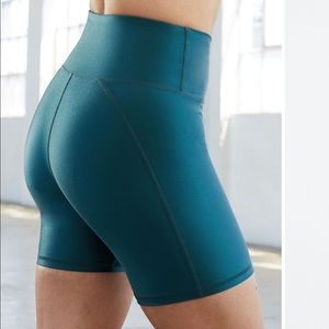 Fabletics Teal Bike Shorts